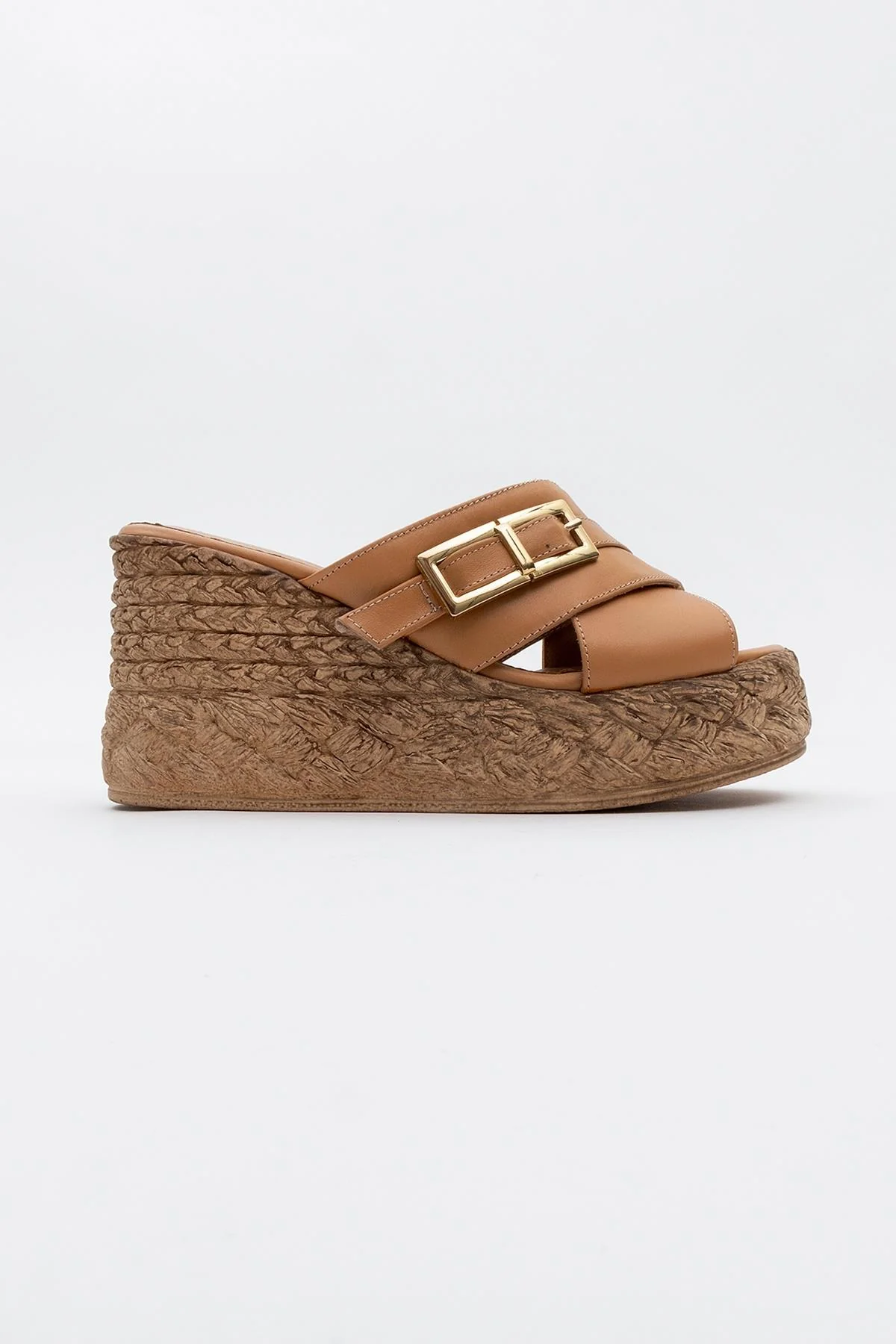 Palmas - Cognac Brown Leather Platform Sandal (Women) - Image 5