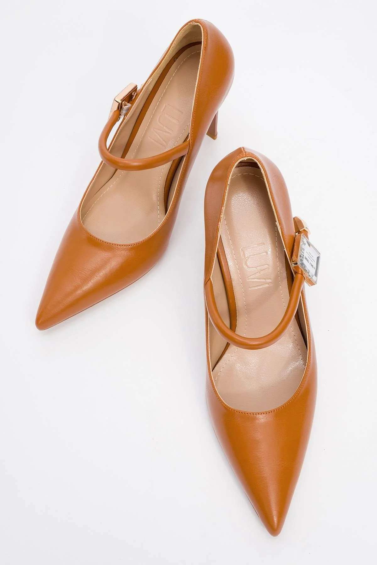 Pattaya - Cognac Stone-Embellished Stiletto Pump (Women) - Image 2