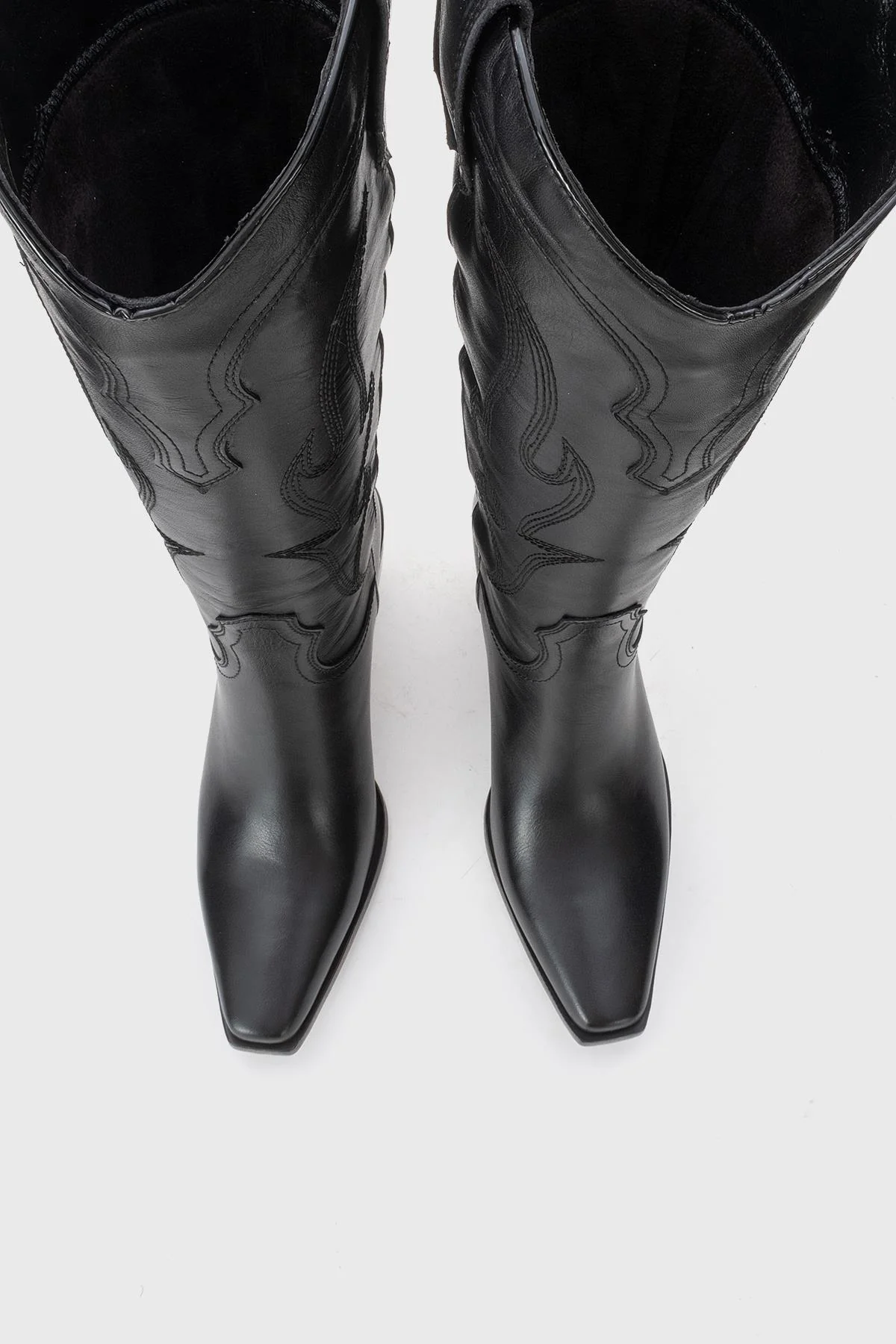 Pietro - Black Genuine Leather Western Boot (Women) - Image 2