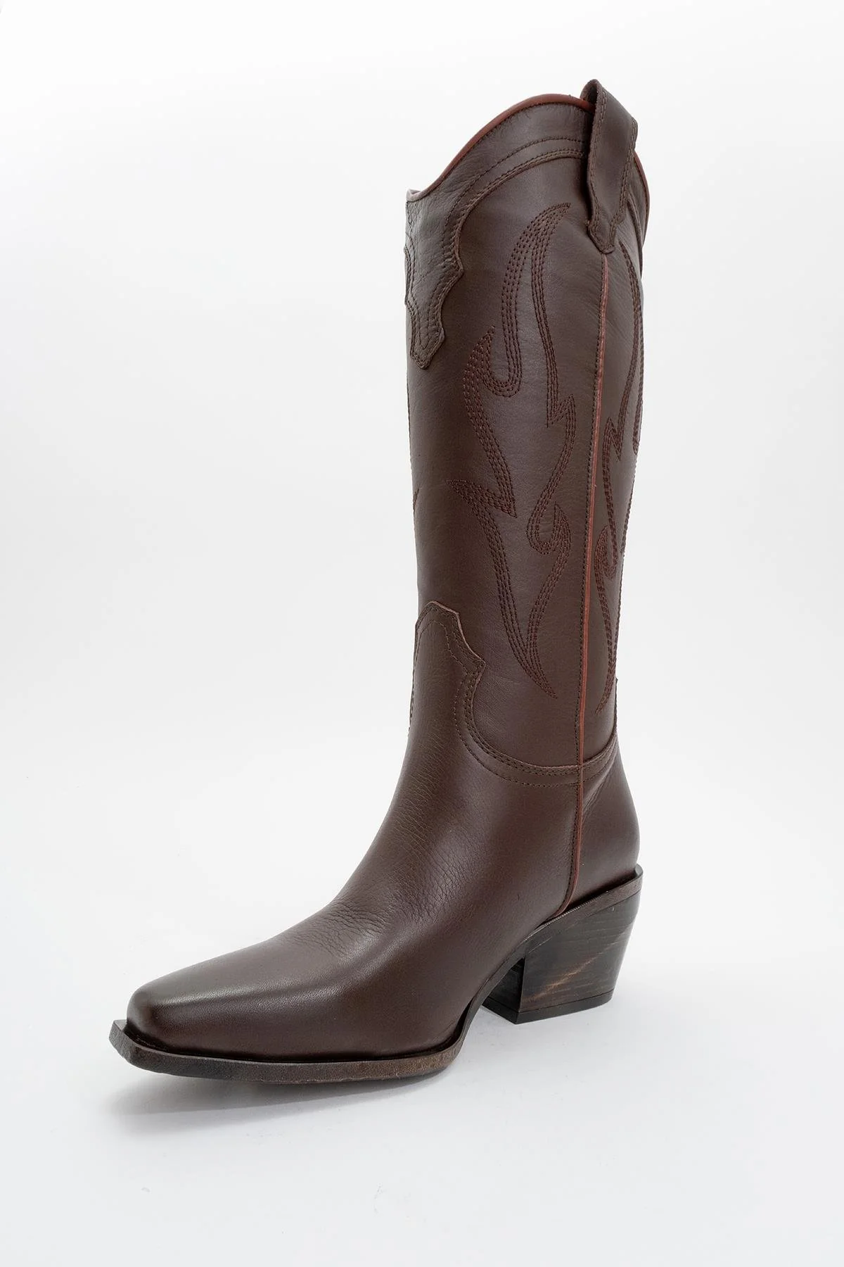 Pietro - Brown Genuine Leather Western Boot (Women) - Image 3