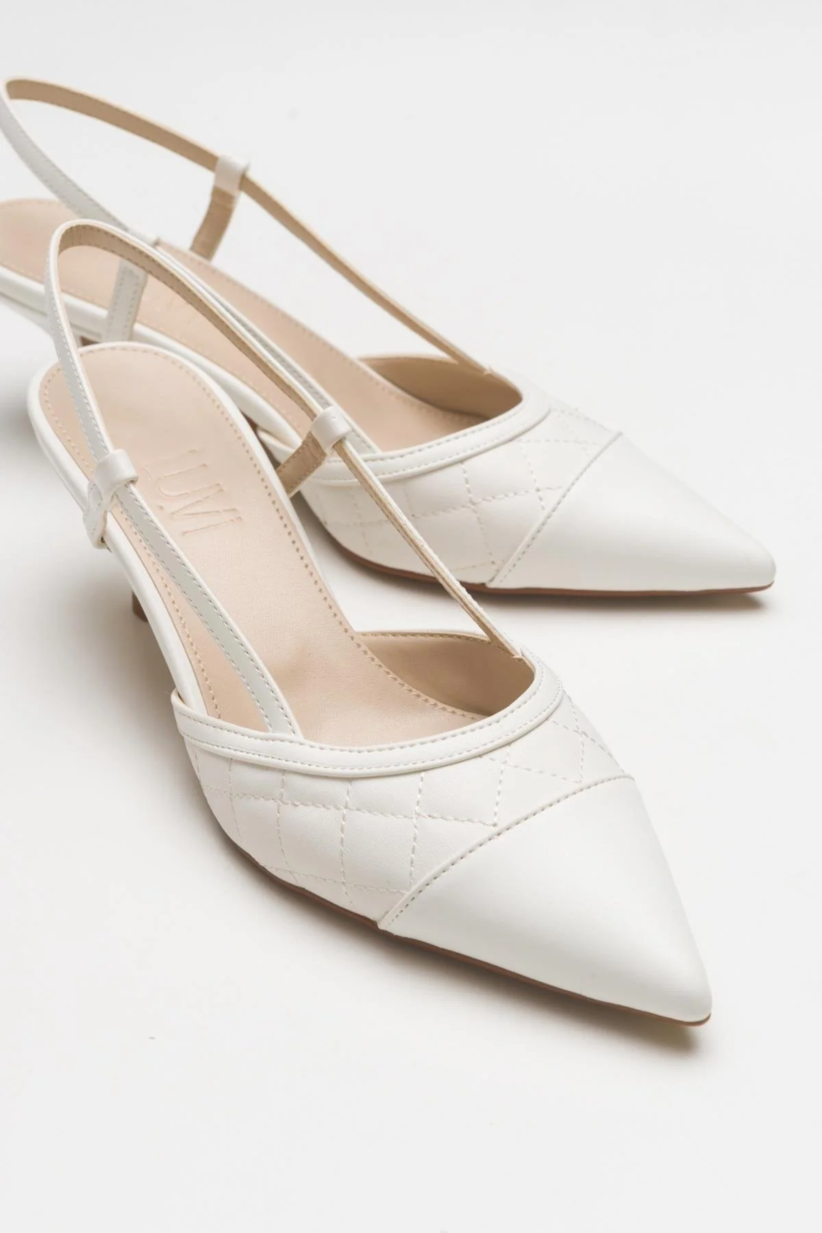 Point - White Heeled Shoe (Women) - Image 5