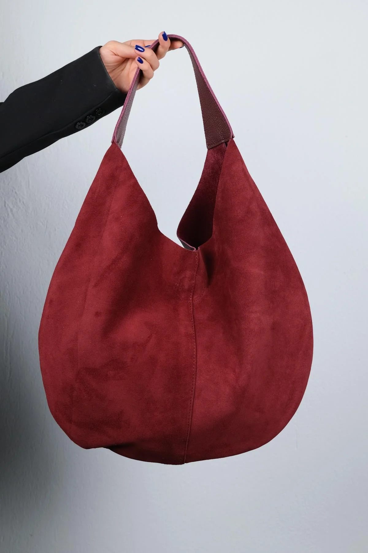 PUJA - Burgundy Genuine Leather Shoulder Bag (Women)