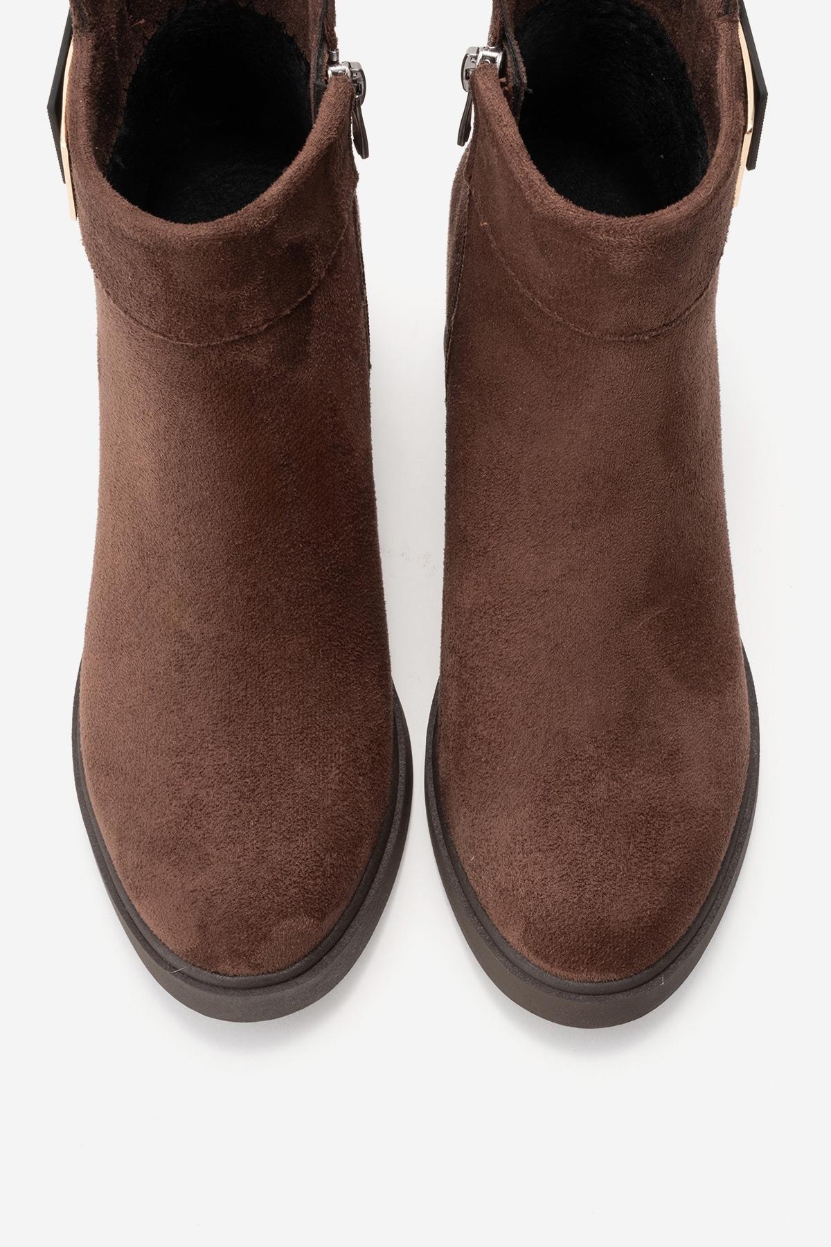 RASHE - Brown Suede Block Heel Boot (Women) - Image 2