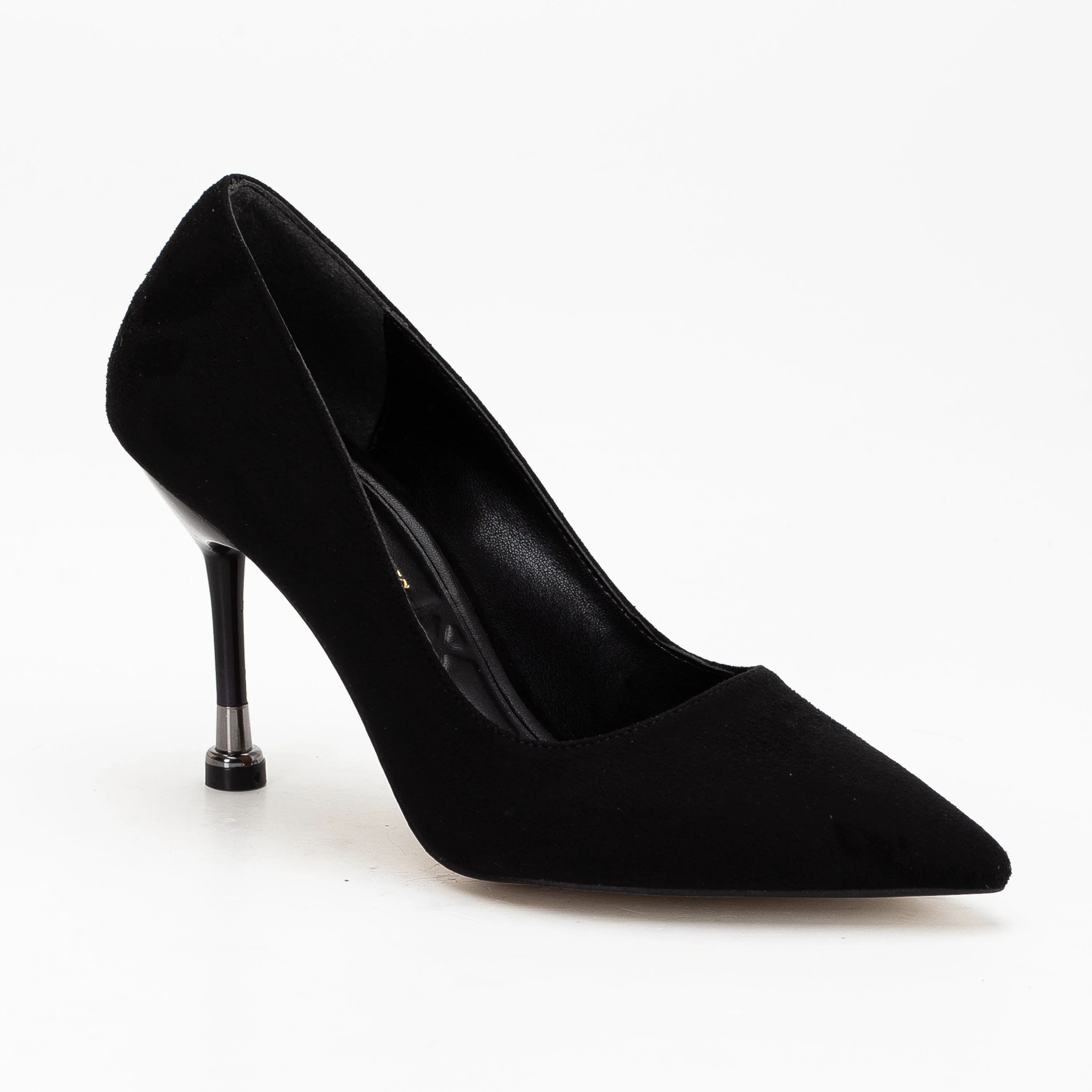 Raven - Black Suede Pointed Toe Stiletto Pump - Image 2