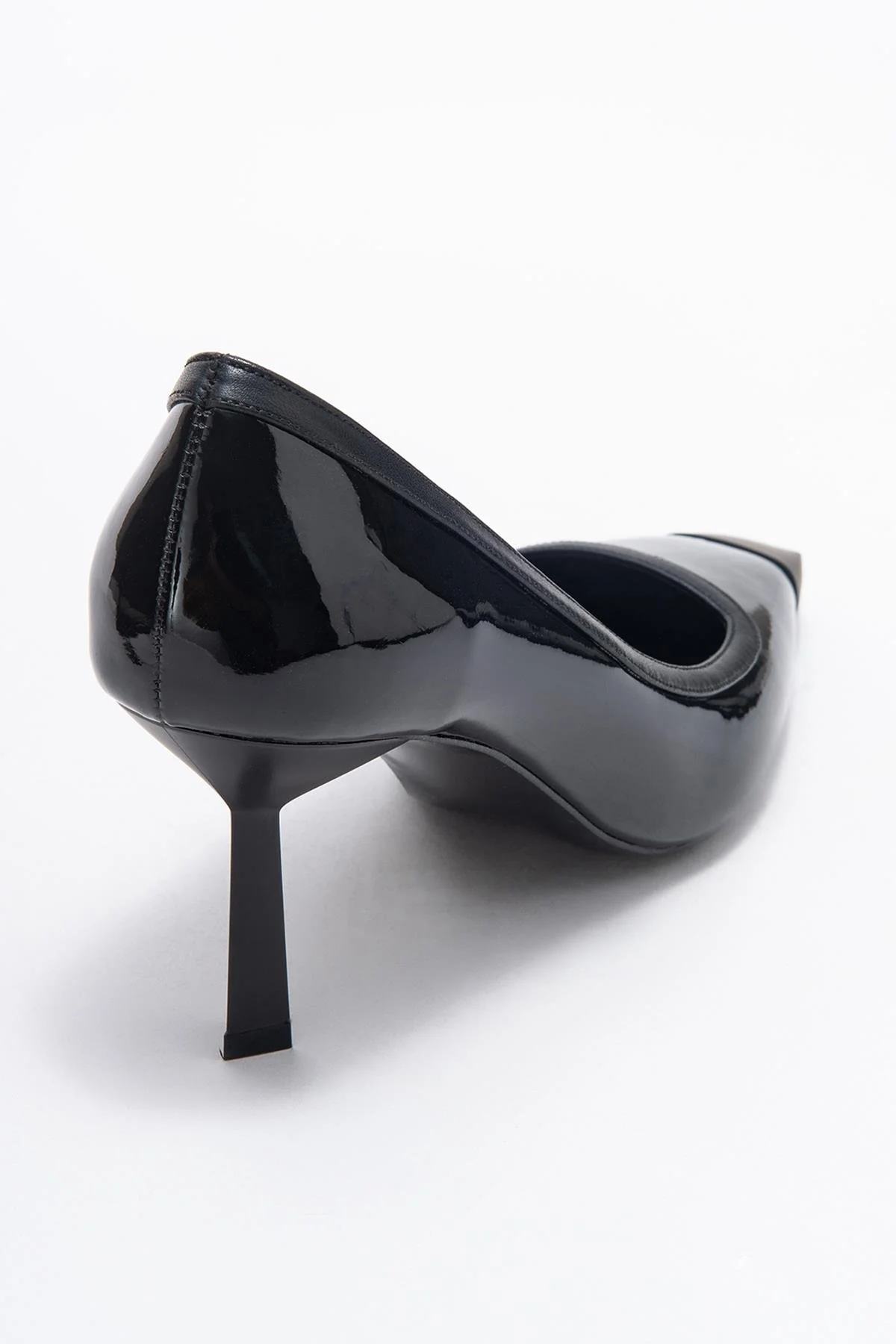 Rona - Black Patent Pointed Toe Stiletto Pump (Women) - Image 5
