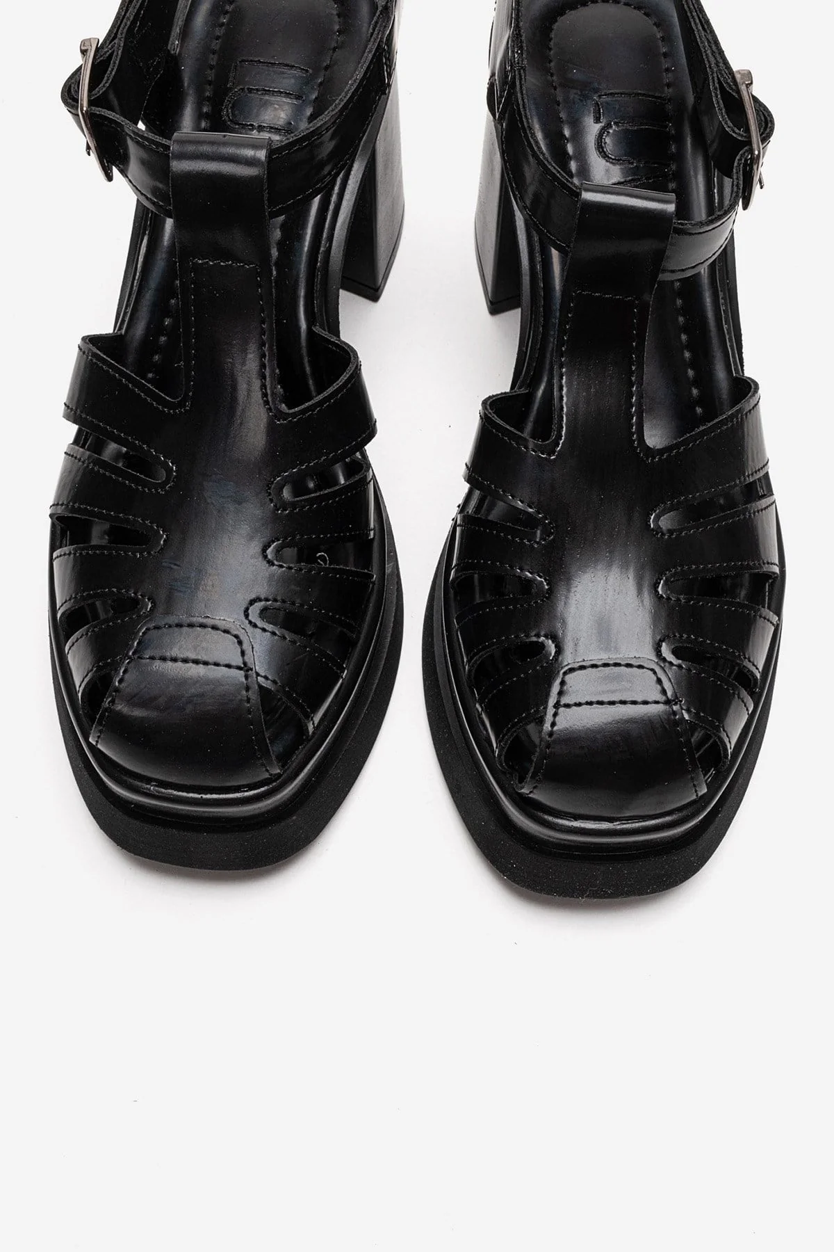 ROVENA - Black Platform Block Heel Sandal (Women) - Image 2
