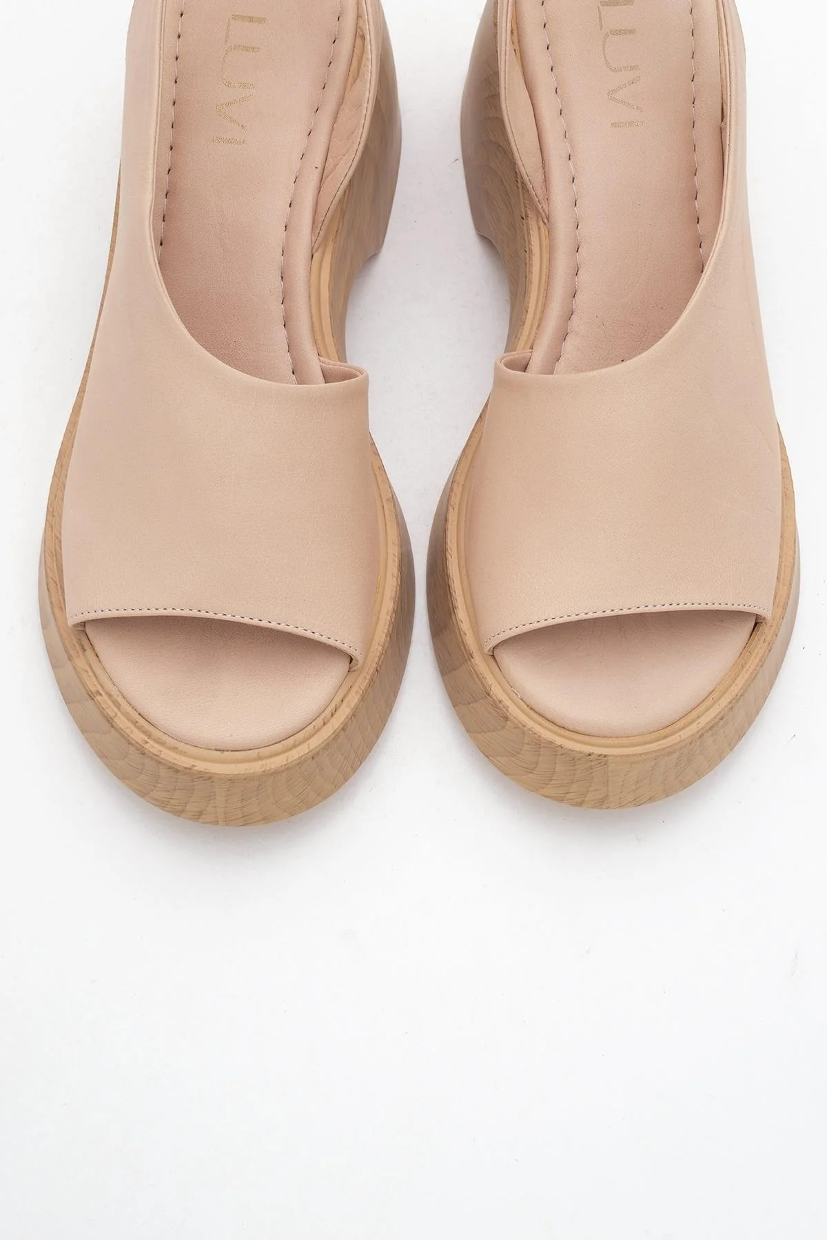 ROY Dark Beige Leather Wedge Sandal (Women) - Image 2