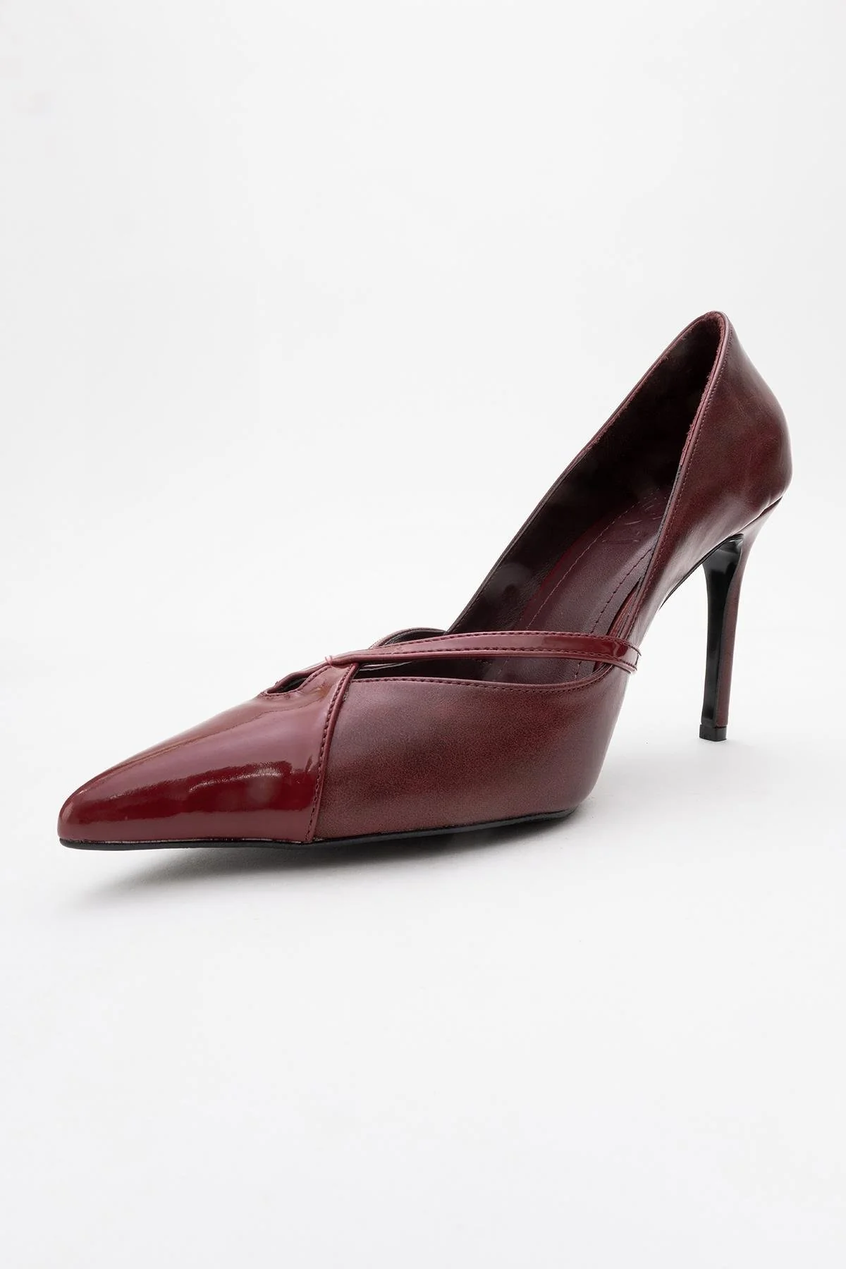 Ruby - Burgundy Patent Detail High Heel Shoe (Women) - Image 4