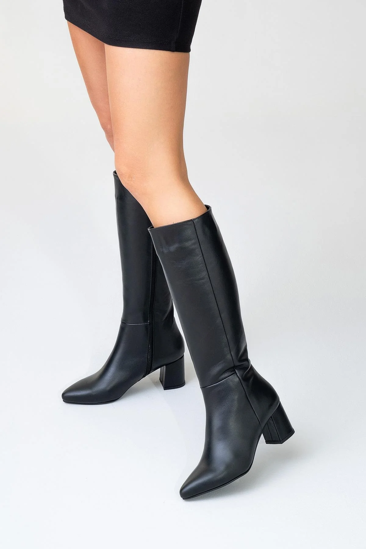 Sejas - Black Genuine Leather Heeled Boot (Women) - Image 8