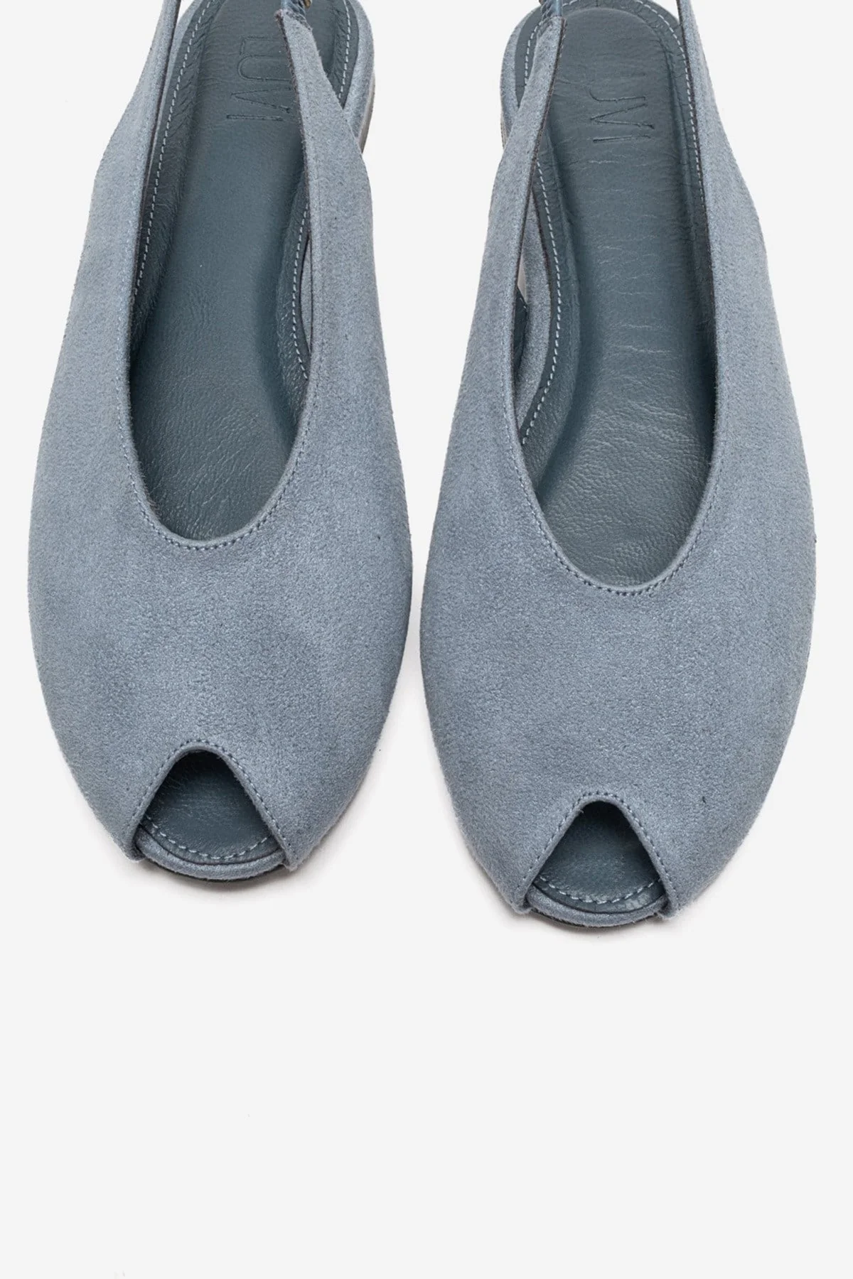 SERINA - Baby Blue Genuine Leather Open Front Slingback Sandal (Women) - Image 2