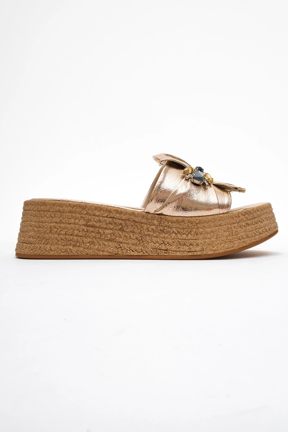 Shara Gold Bow & Bee Buckle Platform Sandal (Women) - Image 6