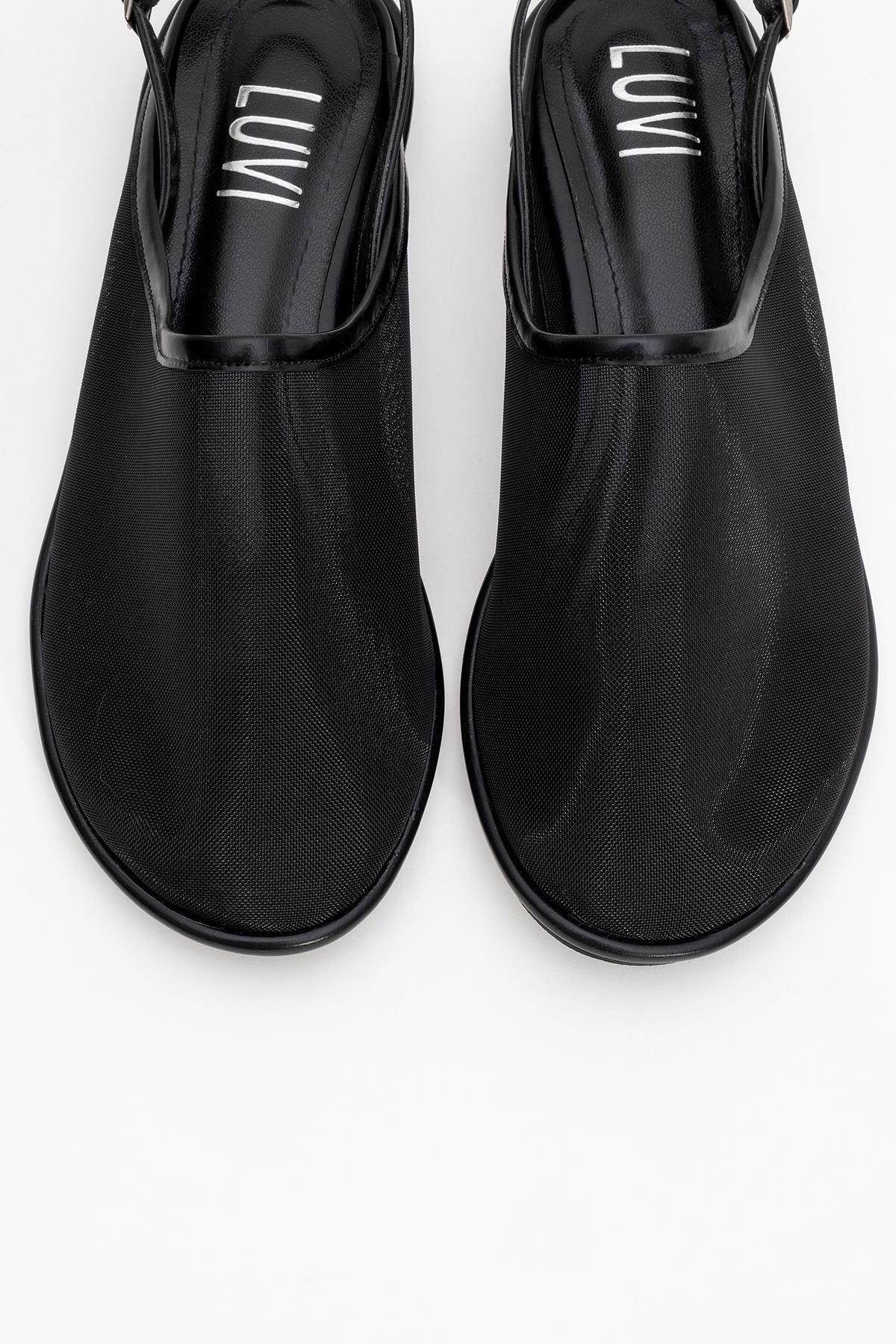 Shen Black Mesh Sandal (Women) - Image 2