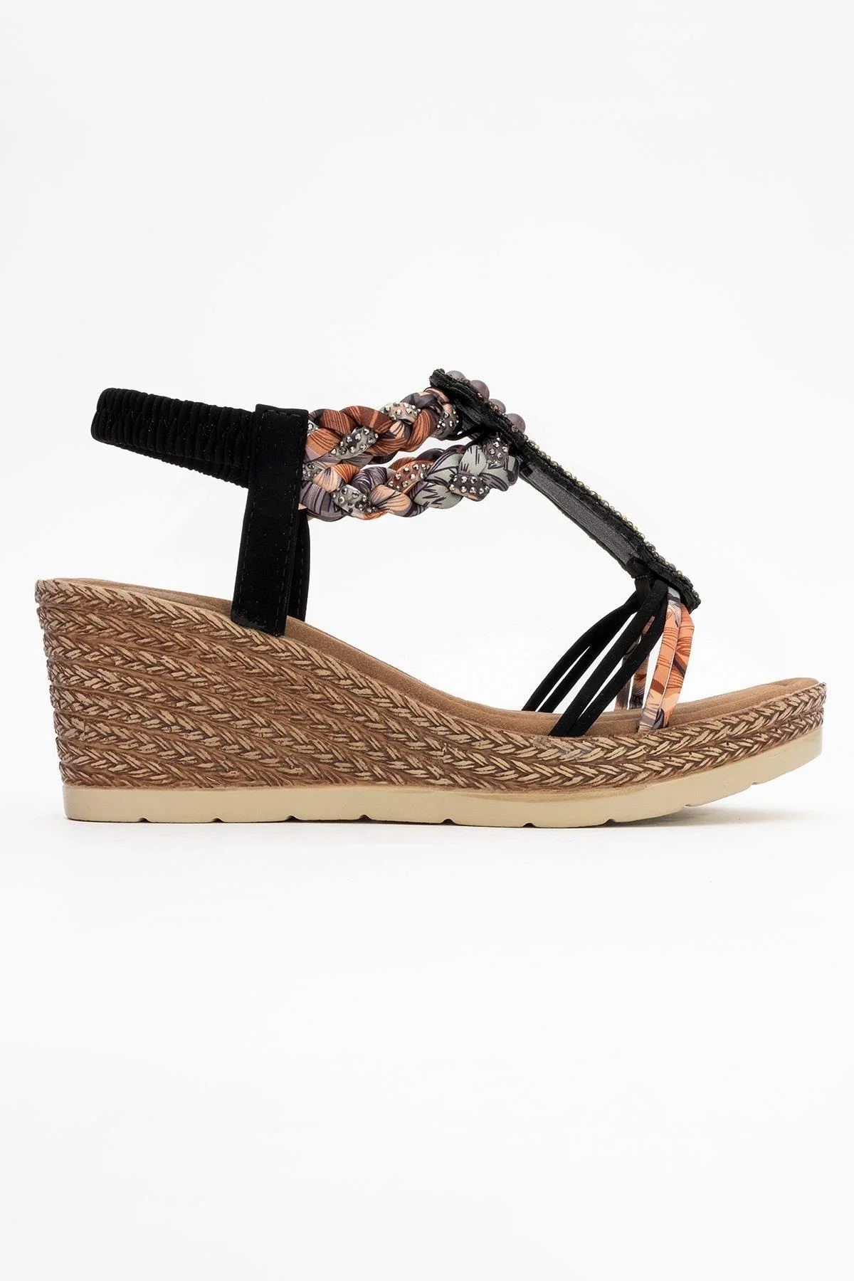 Sogno - Black Rhinestone Espadrille Sandal (Women) - Image 6