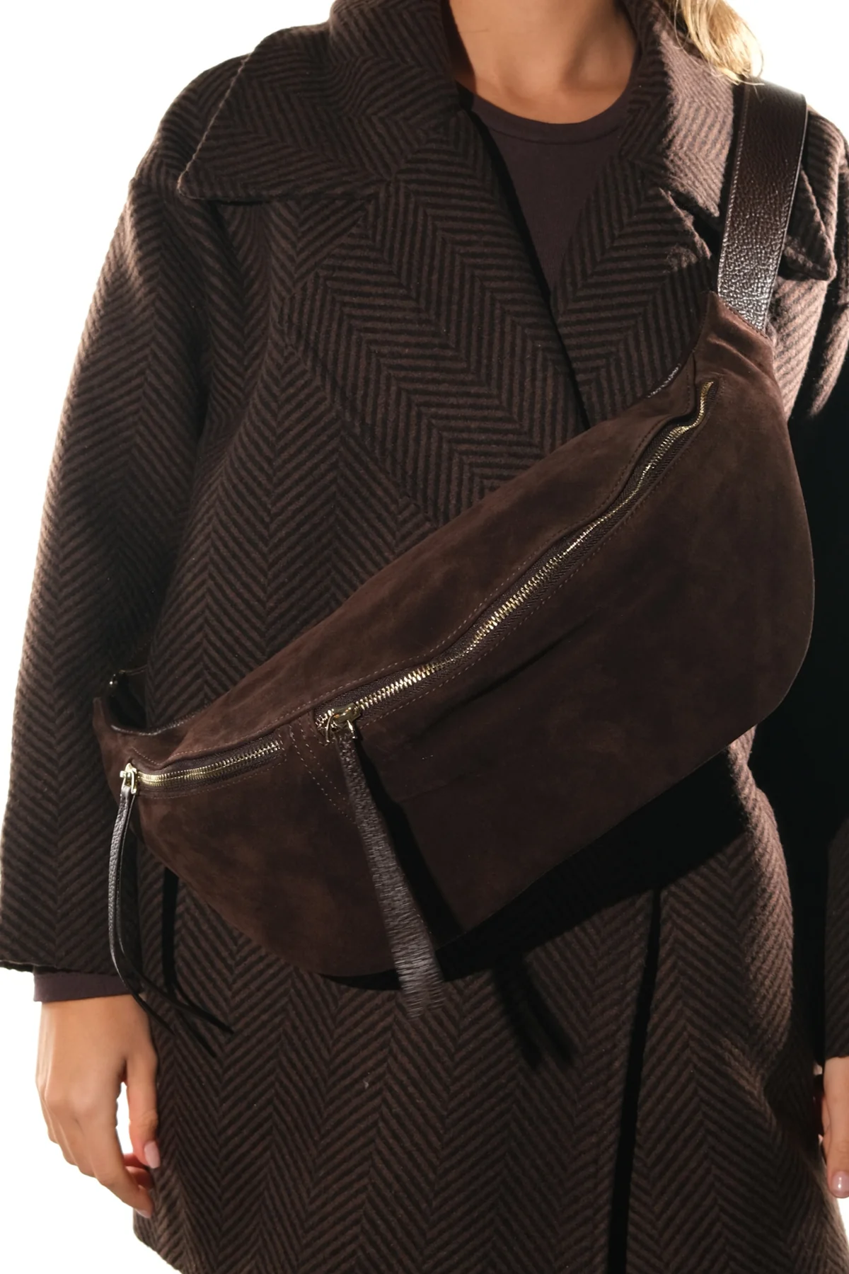 SOLA - Brown Genuine Leather Body Bag (Women) - Image 5