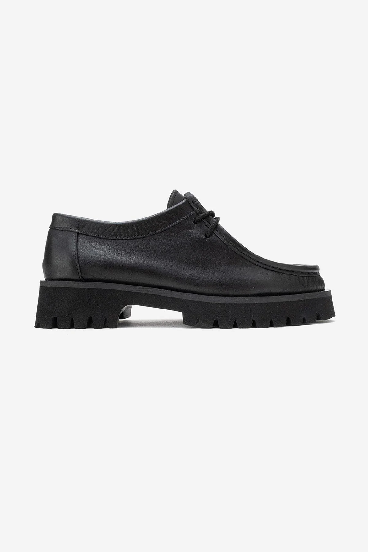 Talia - Black Genuine Leather Lace-Up Loafer (Women) - Image 6