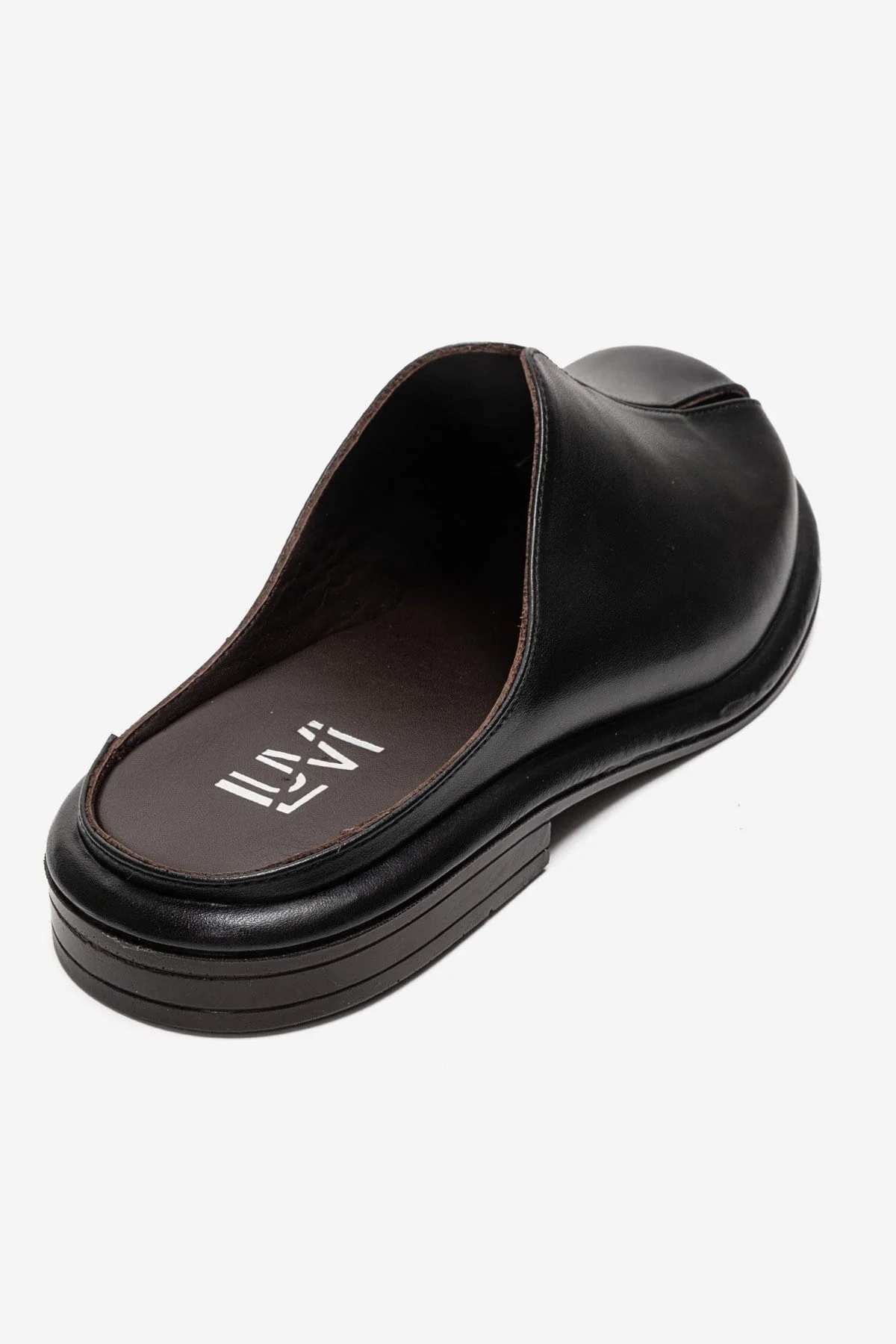 Tansy - Black Genuine Leather Closed-Toe Low Heel Mule (Women) - Image 5