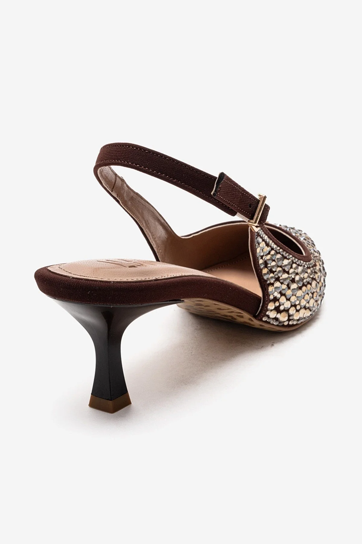 THEA - Brown Gold-Embellished Stiletto Pump (Women) - Image 5