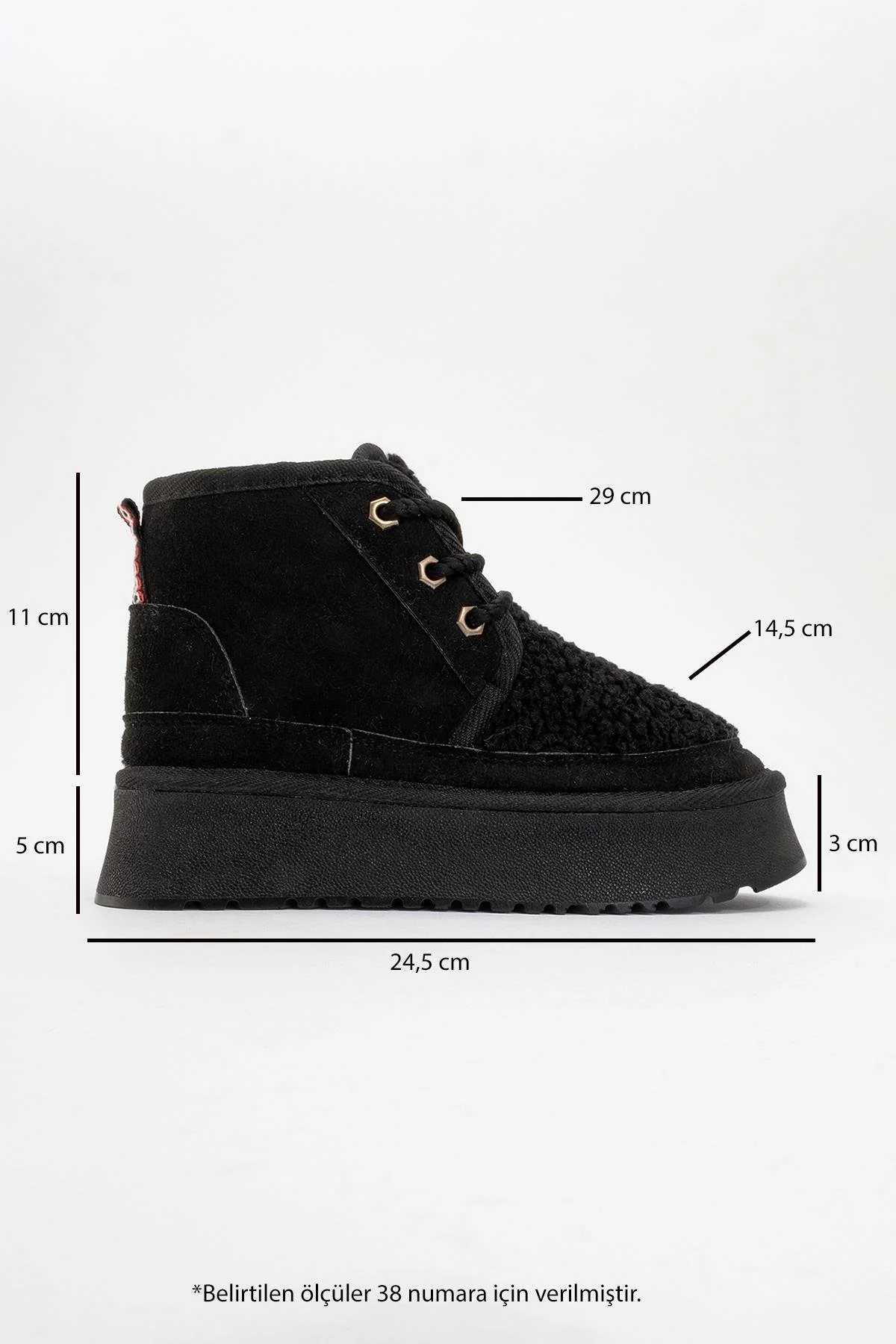 Tyson - Black Lace-Up Platform Sport Boot (Women) - Image 4