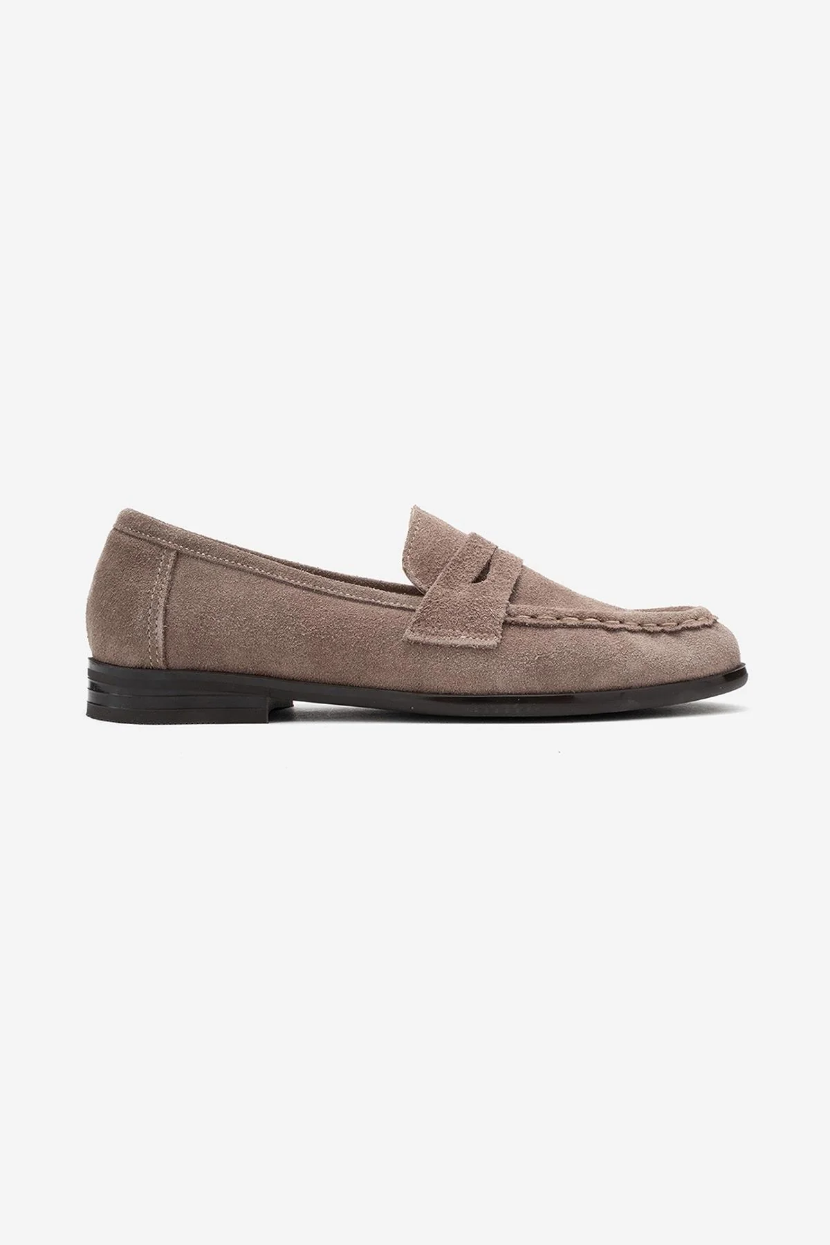 Valia - Taupe Suede Genuine Leather Loafer (Women) - Image 6