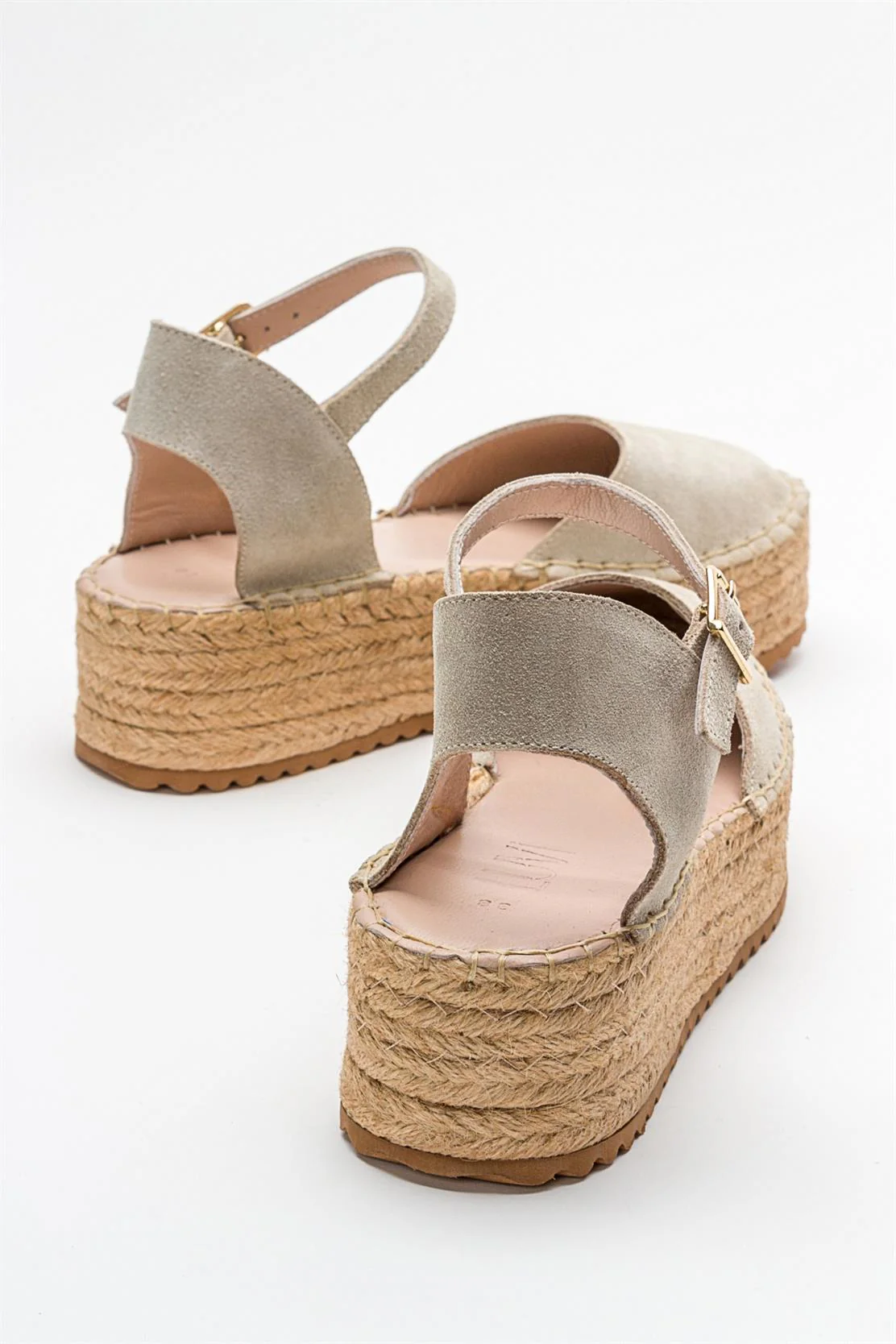 Viba - Beige Suede Leather Espadrilles (Women) - Image 3