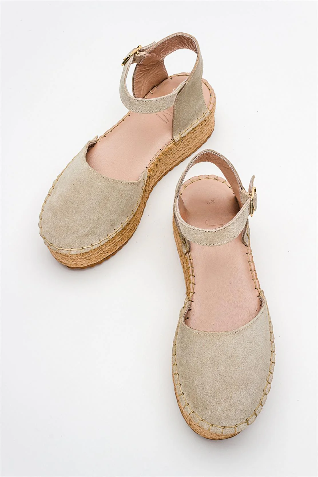 Viba - Beige Suede Leather Espadrilles (Women) - Image 4