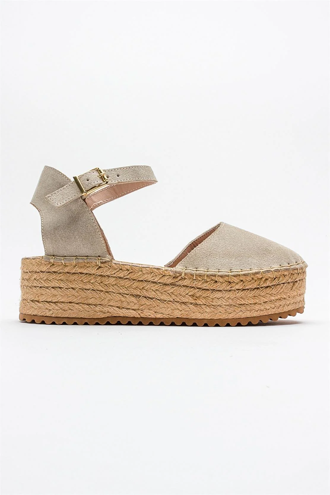 Viba - Beige Suede Leather Espadrilles (Women) - Image 6