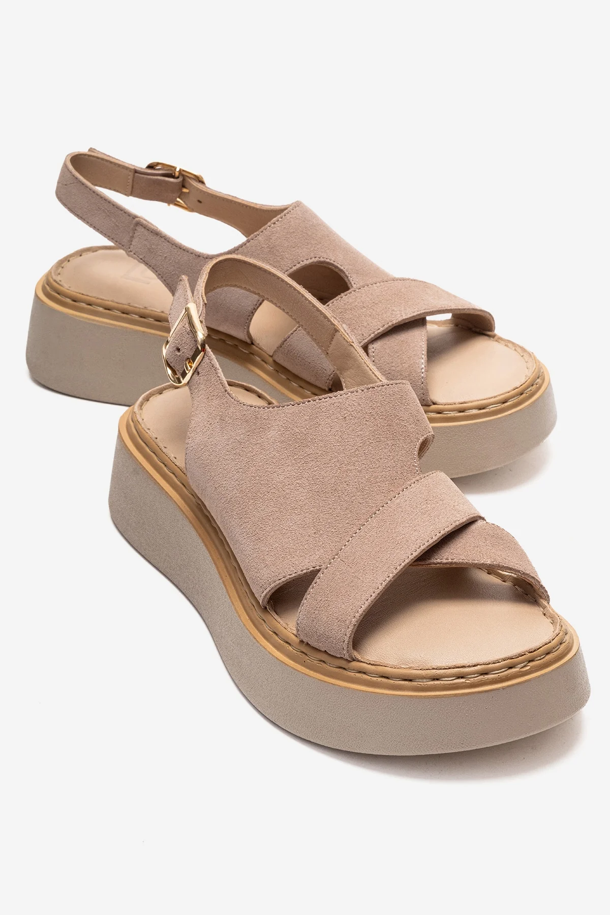 Vien - Beige Genuine Leather Sandal (Women)