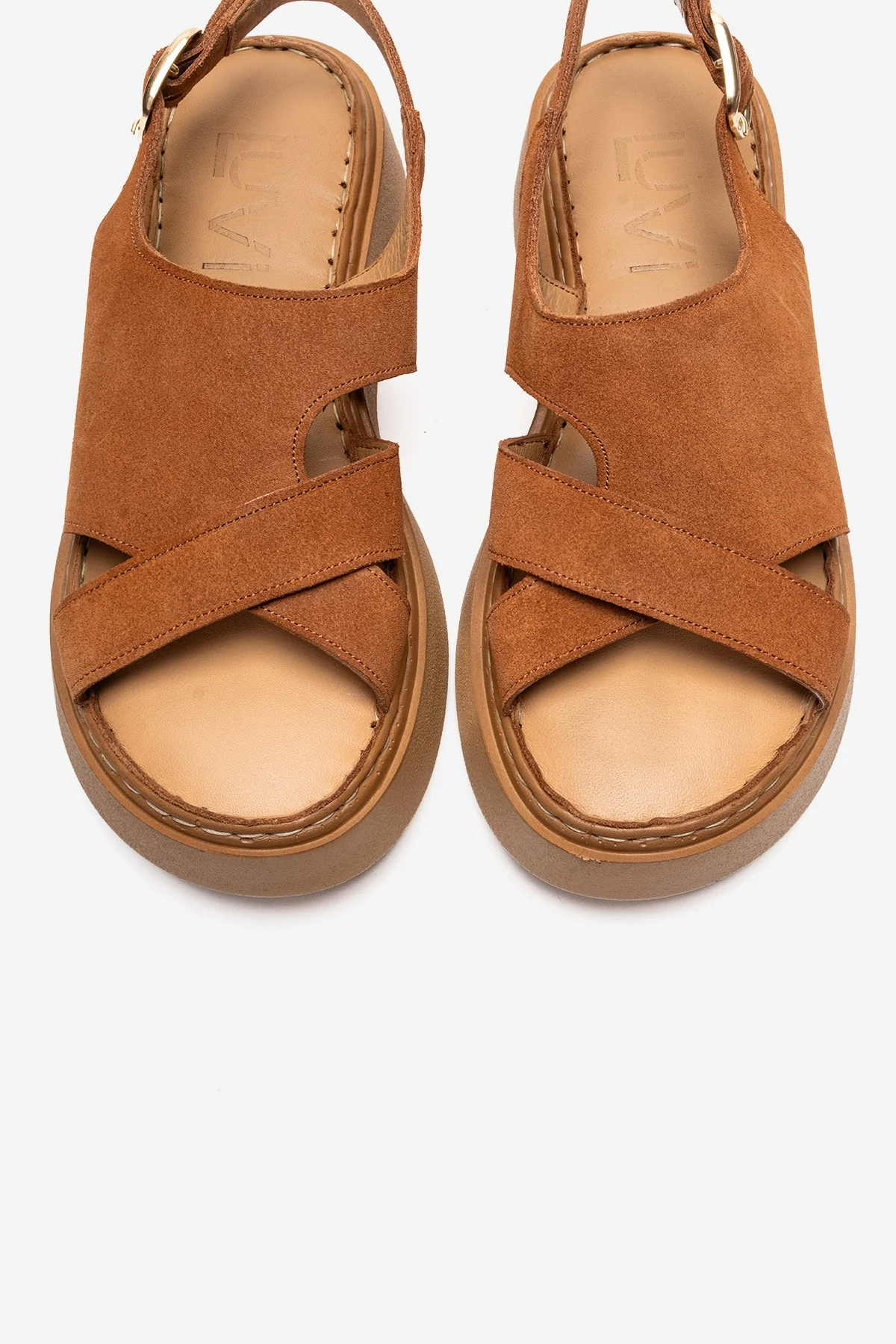 Vien - Cognac Genuine Leather Sandal (Women) - Image 2