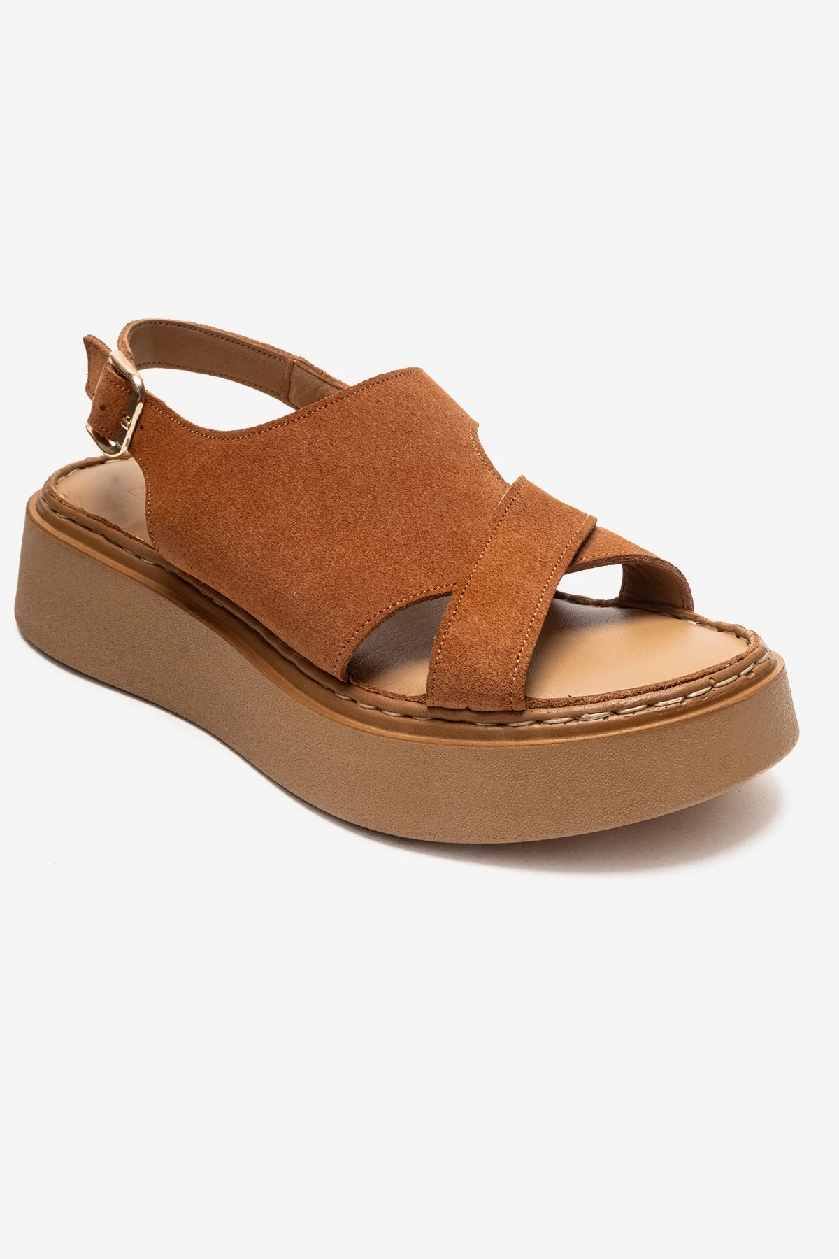 Vien - Cognac Genuine Leather Sandal (Women) - Image 3
