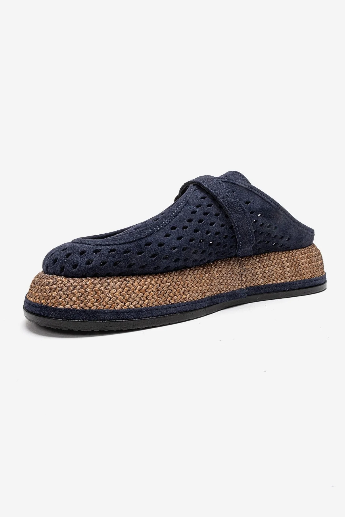 VONE - Navy Genuine Leather Closed-Toe Mule (Women) - Image 6