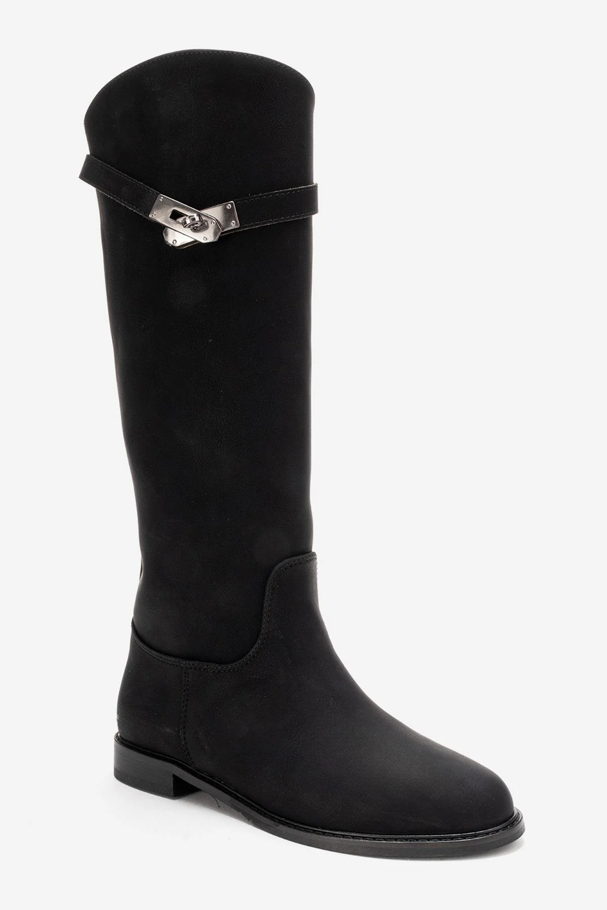 YOKO - Black Belted Riding Boot (Women) - Image 5