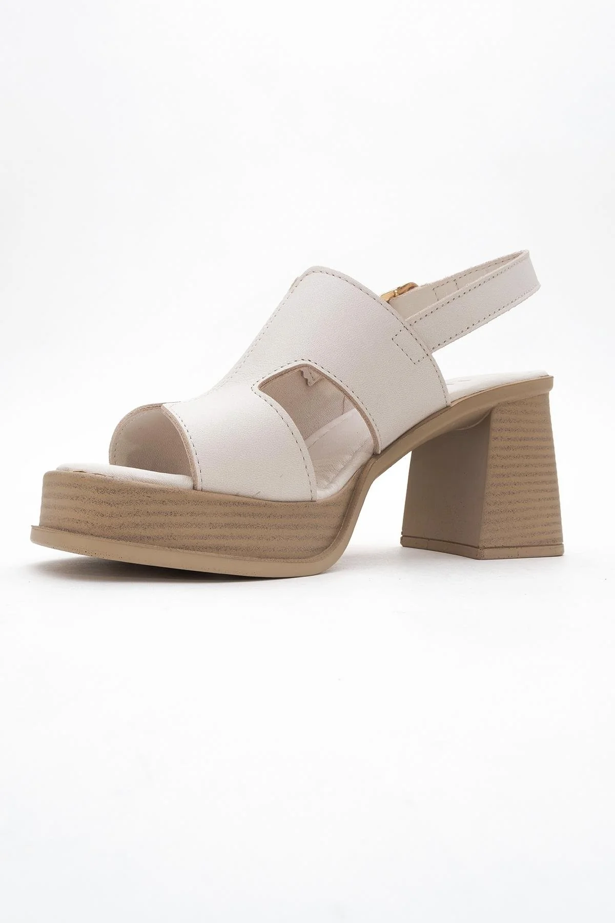 Zennia White Leather Platform Sandal (Women) - Image 4